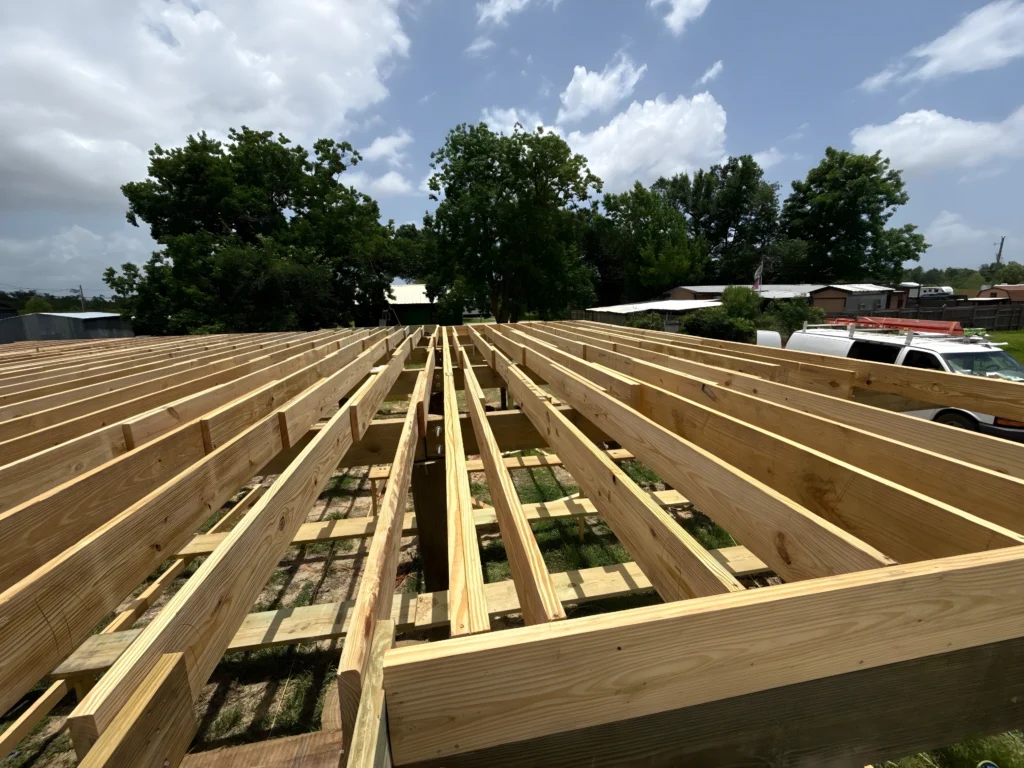 Exterior Floor Joist Framing Construction Site